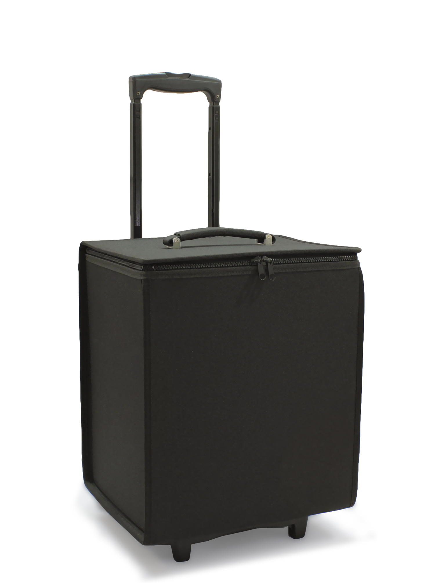 Semi rigid sample case with trolley